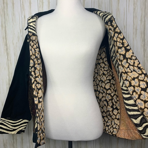 New Identity animal print denim jacket. - Picture 2 of 8